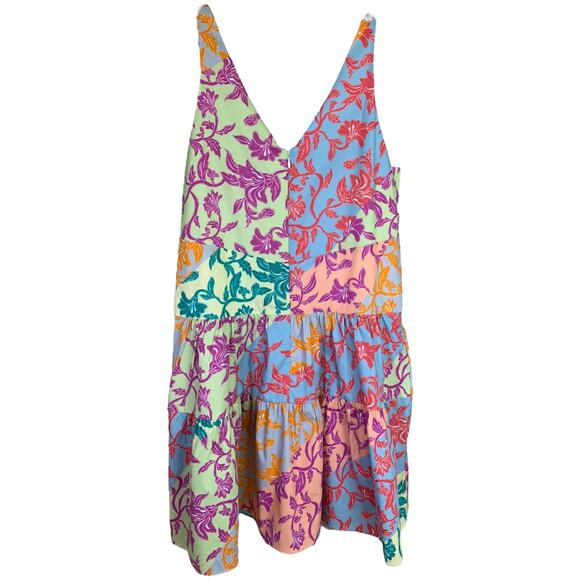 Derek Lam 10 Crosby Colette A-Line Dress Wmns 4 Multicolor Sleeveless V-Neck NWT - Picture 3 of 11